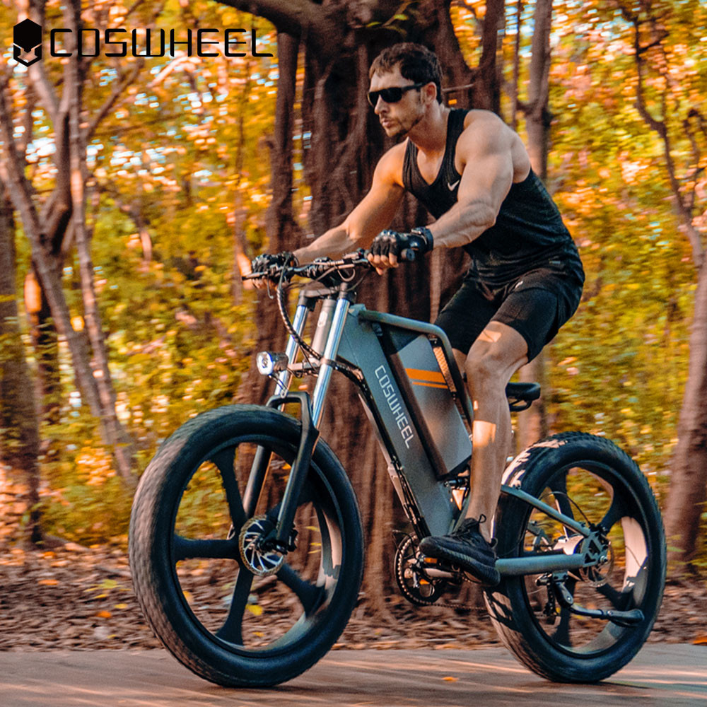 COSWHEEL Electric Bike for adult 1500W 26Inch Electric Off Road Mountain Bike Fat tires 48V 25AH