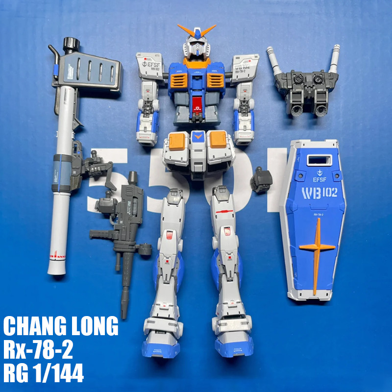 In Stock  anglong 5501 Rx-78-2 Rg 1/144 Ver 2.0 Assembly Model Kit Base Color Rx 78 2 Movable