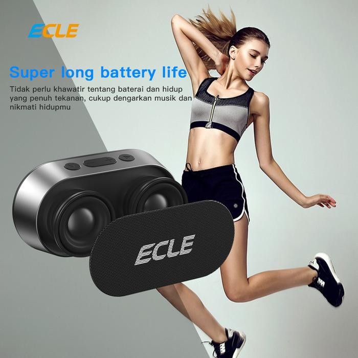 (Allthebest) ECLE Mini Speaker Bluetooth Nirkabel Portable Speaker Fungsional Super