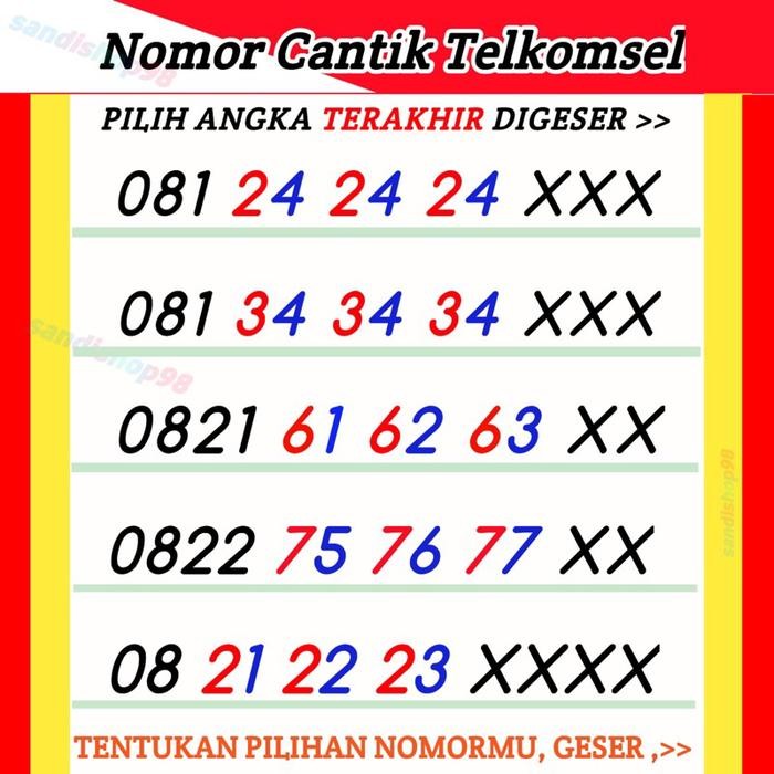 (Allthebest) Nomor cantik Simpati Nomor Cantik telkomsel kartu cantik simpati kartu