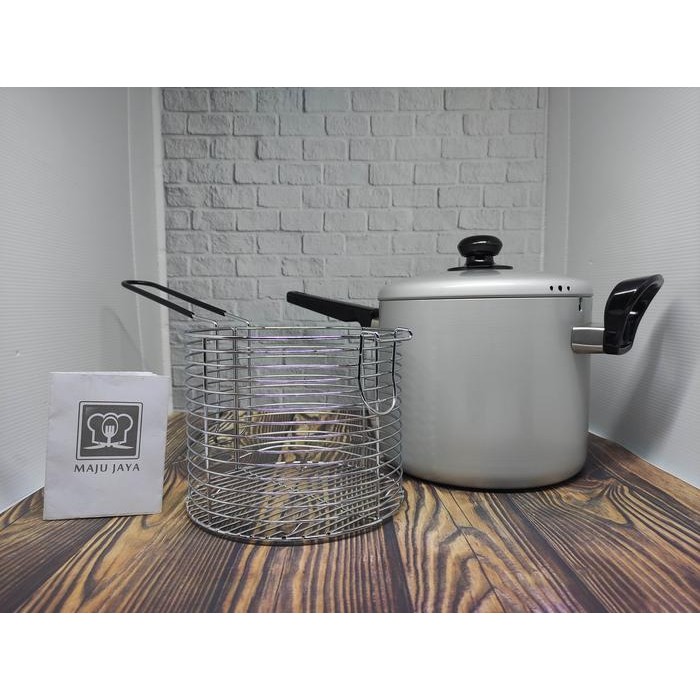 Maspion Multi Deep Fryer 18Cm - Alat Penggorengan Kentang Fried Chicken Panci Aluminium 18Cm