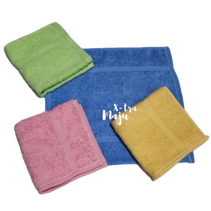 handuk wajah kecil muka handuk wajah polos katun sapu tangan lembut *