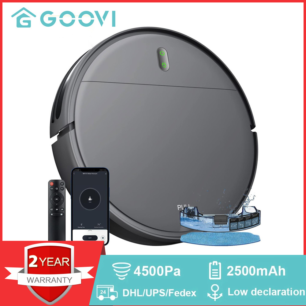GOOVI BR151 Robot Vacuum Cleaner 4500Pa Strong Suction 2500mAh Battery 3in1 Mopping Sweeping Suction