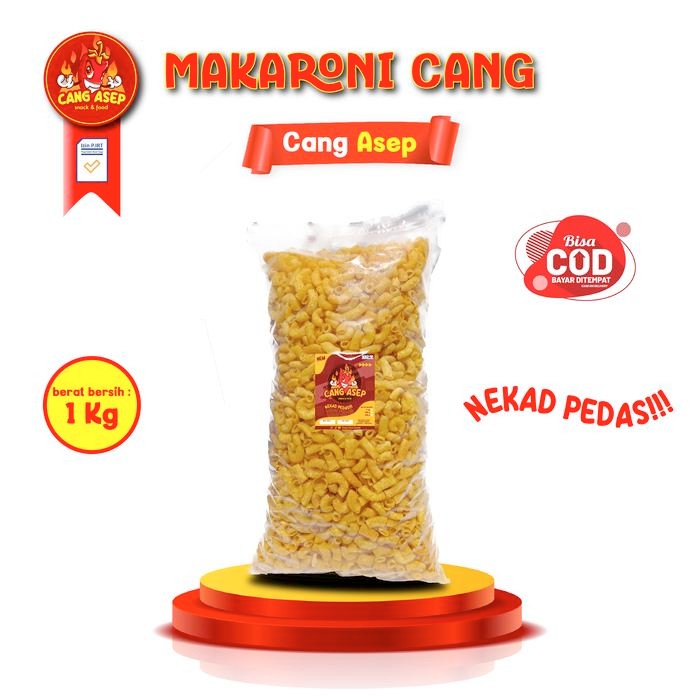 

New MAKARONI GURIH CANG 1KG - Makanan Ringan Cang Asep, Snack Food Snacks Camilan