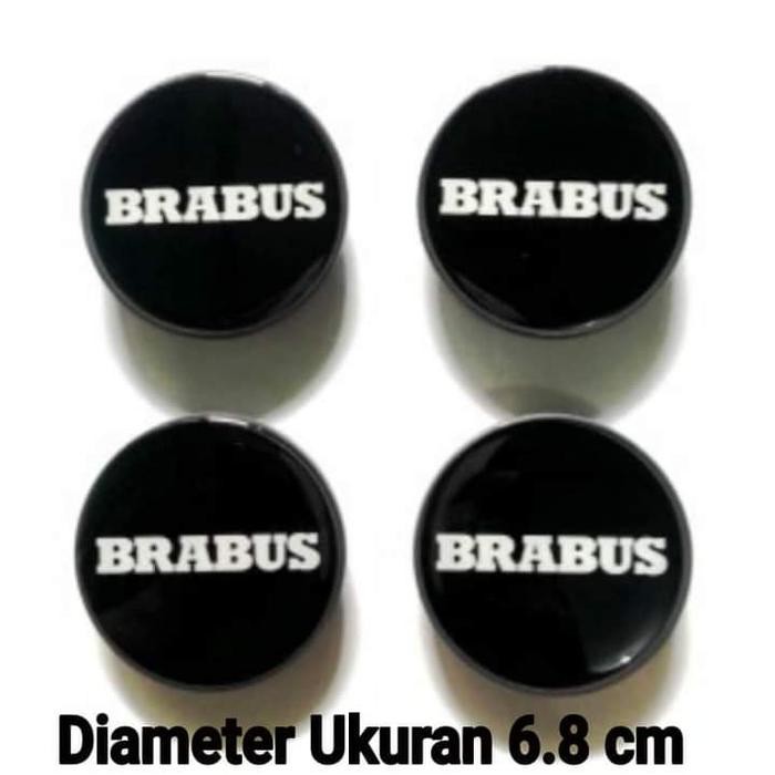 PREMIUM Dop velg mobil Brabus ukuran 6.8 cm