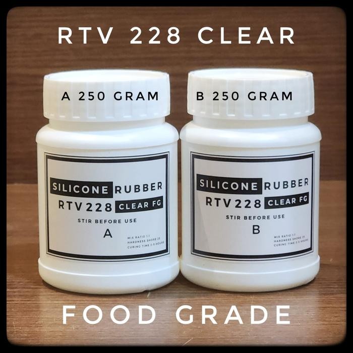 PREMIUM SILICONE RUBBER 228 CLEAR FOOD GRADE 500 GRAM
