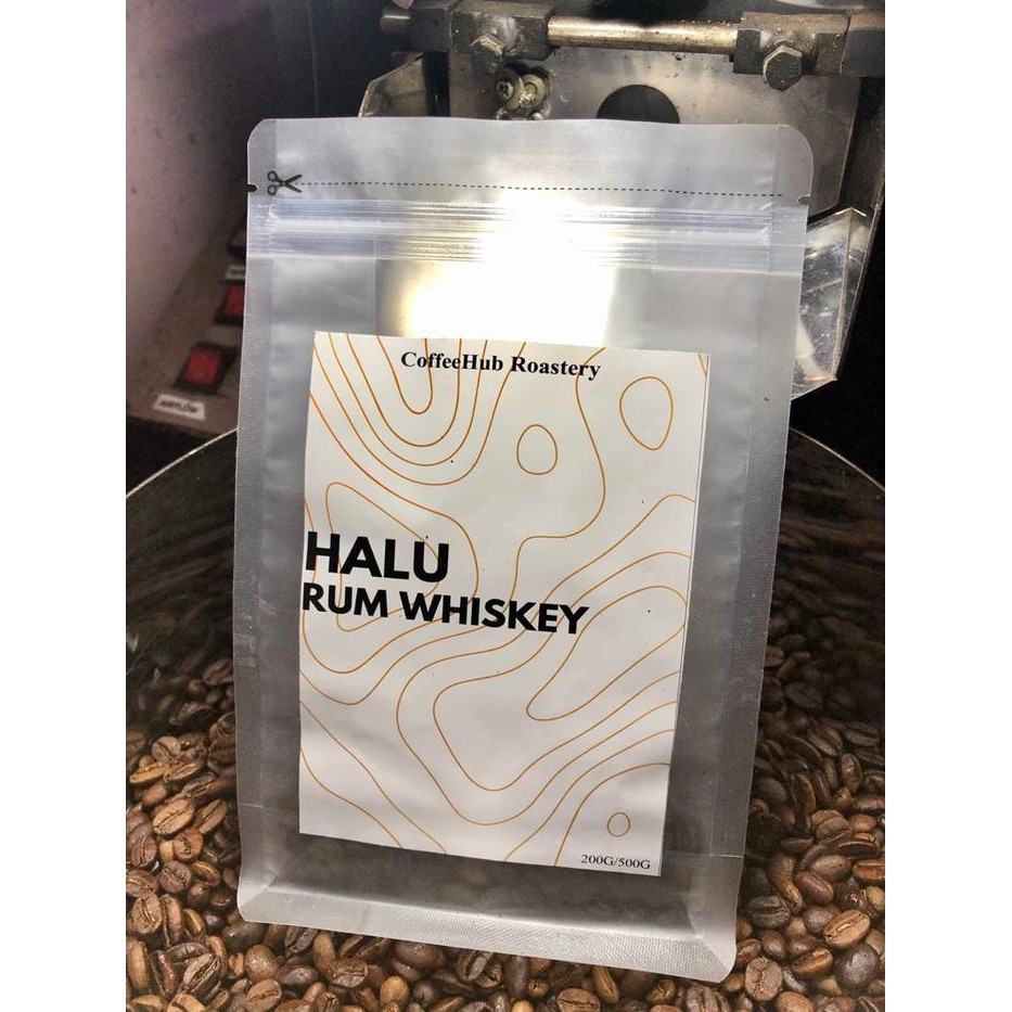 

PREMIUM Kopi Arabika Halu Rum Whiskey (Biji/Bubuk) 100Gram