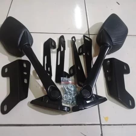 PREMIUM Spion R25 - R15 Karbon Panjang Plus Breket Serpo NMax