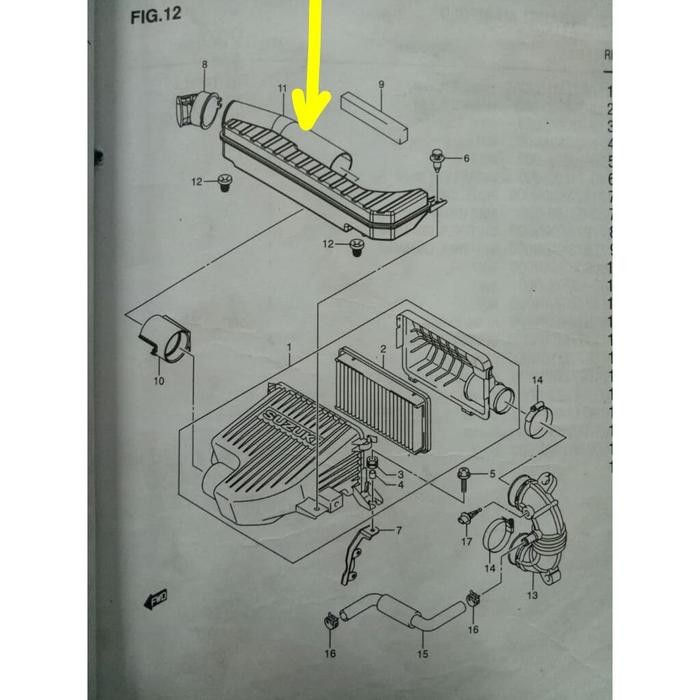 Pipa Air Filter Suzuki Ertiga
