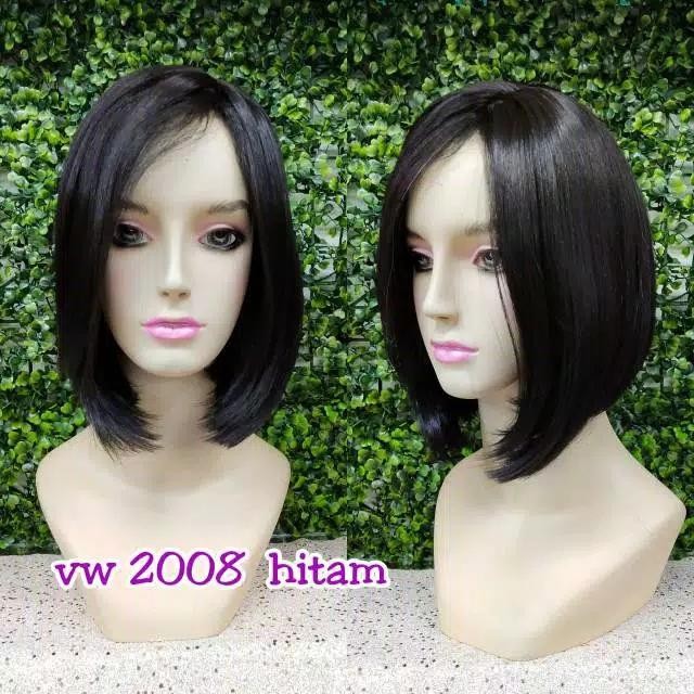 Wig Wanita pendek untuk kerja Wig perempuan rambut palsu human hair