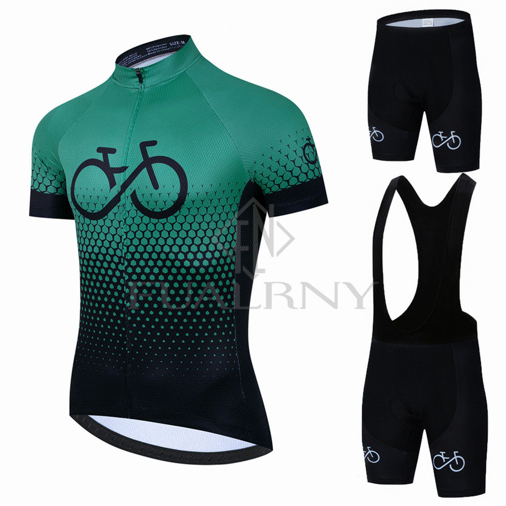 Bike Team Summer Cycling Jersey Set Sports Training Cycling Clothing Breathable Men Short Sleeve