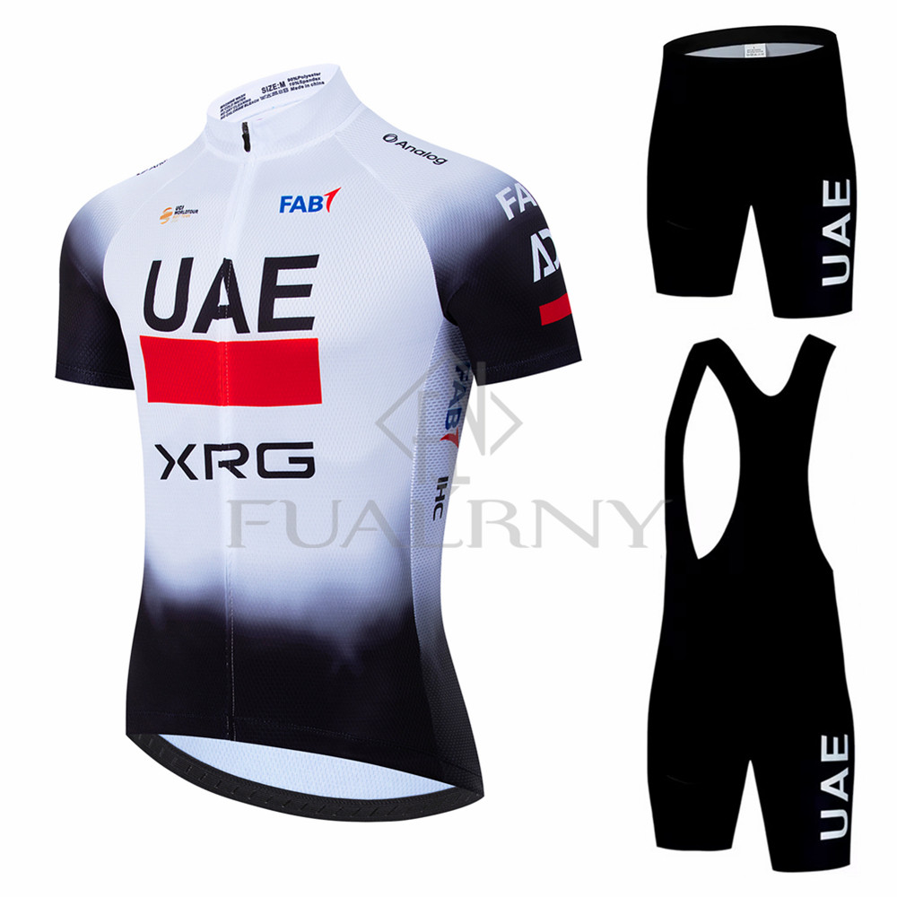 Uae Summer Cycling Jersey Set Breathable Men Short Sleeve Cycling Bicicleta Clothing Mtb Maillot