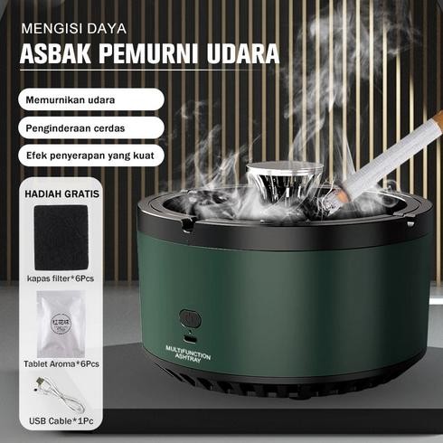 Asbak Pembersih Udara Humidifier Aromatheraphy Portabel Pembersih Asap Asbak Portable USB Pengisian