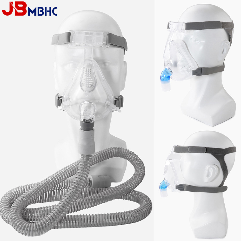 CPAP Full Face Mask Medical Silicon Full Facial Mask Auto BiPAP CPAP Mouth Nasal Mask with Headgear 