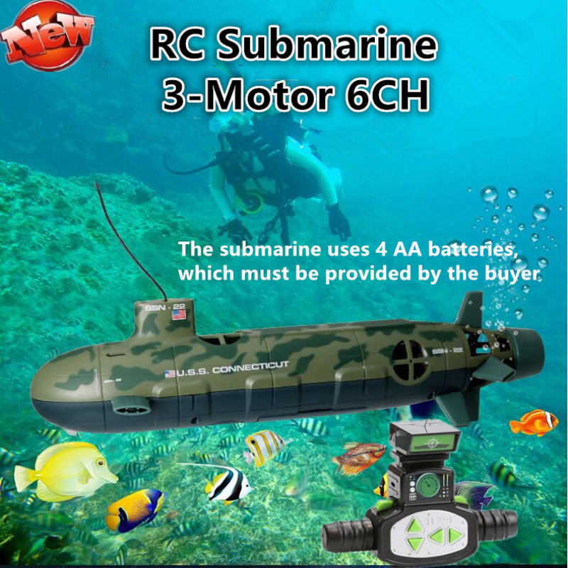 Simulation Submarine Remote Control RC Submarine 6CH Water-Cooled Children's Electric Toy Submarine