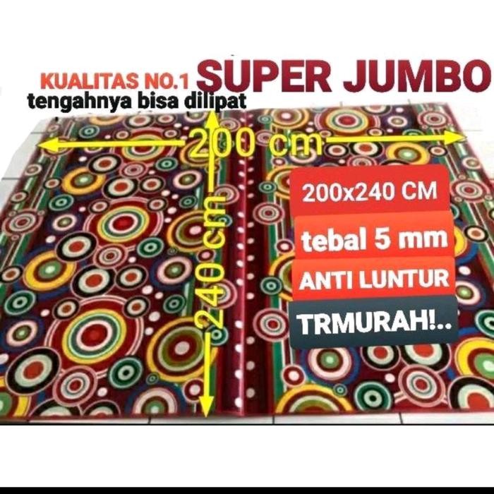 KARPET/TIKAR/PLASTIK SPON JUMBO BERCARACTER UKURAN 200CM X 240CM