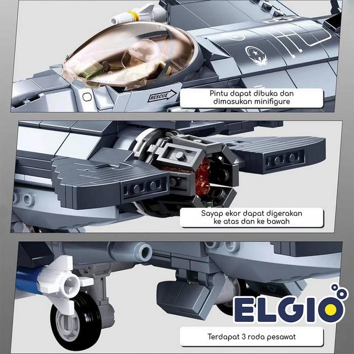 Sluban Bricks Pesawat Jet Falcon F16C M38 B0891