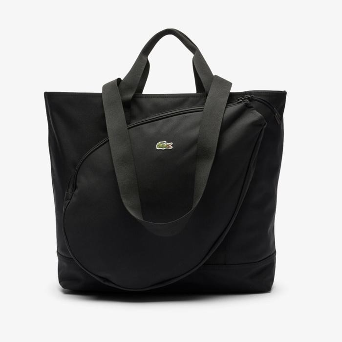 Lacoste Unisex Shopping Bag With Tennis Pocket - Black 000 best seller
