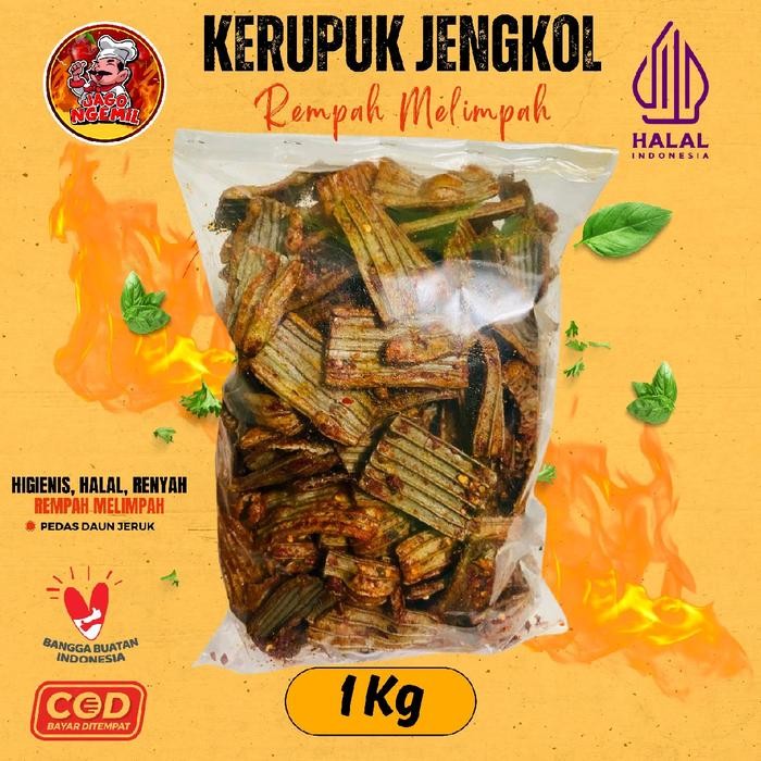 

laura.mart1 Seblak Kerupuk Jengkol 1Kg Camilan Pedas Jajan Viral Camilan Kering Snack Food Jago