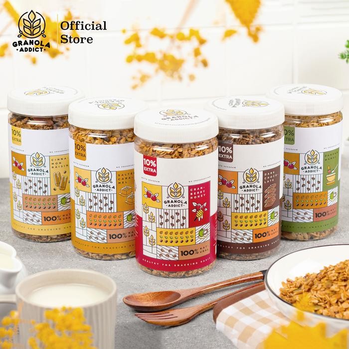 

Granola Addict - Cranberry Honey 550G (500G Extra + 50G)