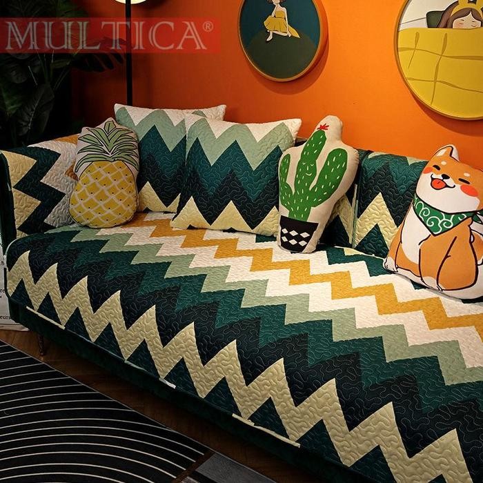 MULTICA Cover Sofa / Alas Sofa / Sarung sofa / Nara Serbet Taplak Sofa Tempat Duduk Kain Motif Kain