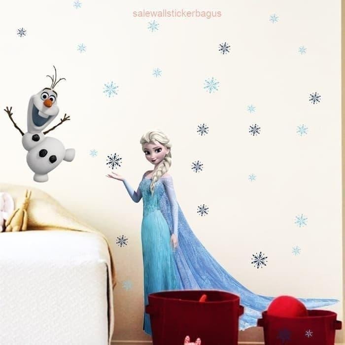 Wallsticker 40cm x 65cm ELSA AND OLAF FROZEN girl stiker murah