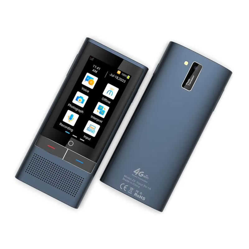 Ai Voice Translator Z6 117 Languages 3.1In  Ips Screen 4G Sim Card Internet 8G Memory Recording