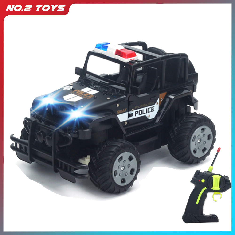1:20 Remote Control Alloy Police Car With Led Light 4  Rc Off-Road Climbing Vehicles Police Buggy