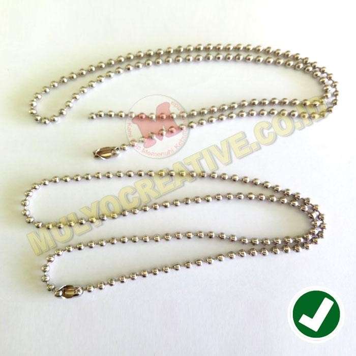 

Rantai Kalung Biji Lada 60cm - Bahan Logam Stainless PREMIUM