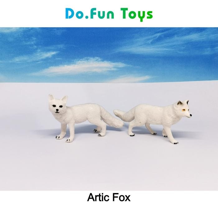 Artic Fox Animal Figure/ Miniatur Binatang Rubah Kutub