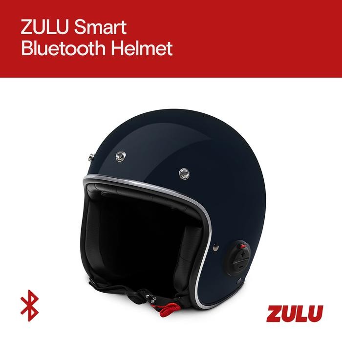 ISTANAMYSHOP ZULU SMART BLUETOOTH HELMET OSIRIS MIDNIGHT CHROME