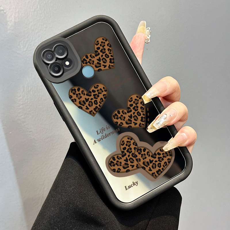 Casing Hp OPPO A15 A15s A35 Case cermin Softcase pelindung Cesing silikon Kesing Cetakan macan tutul