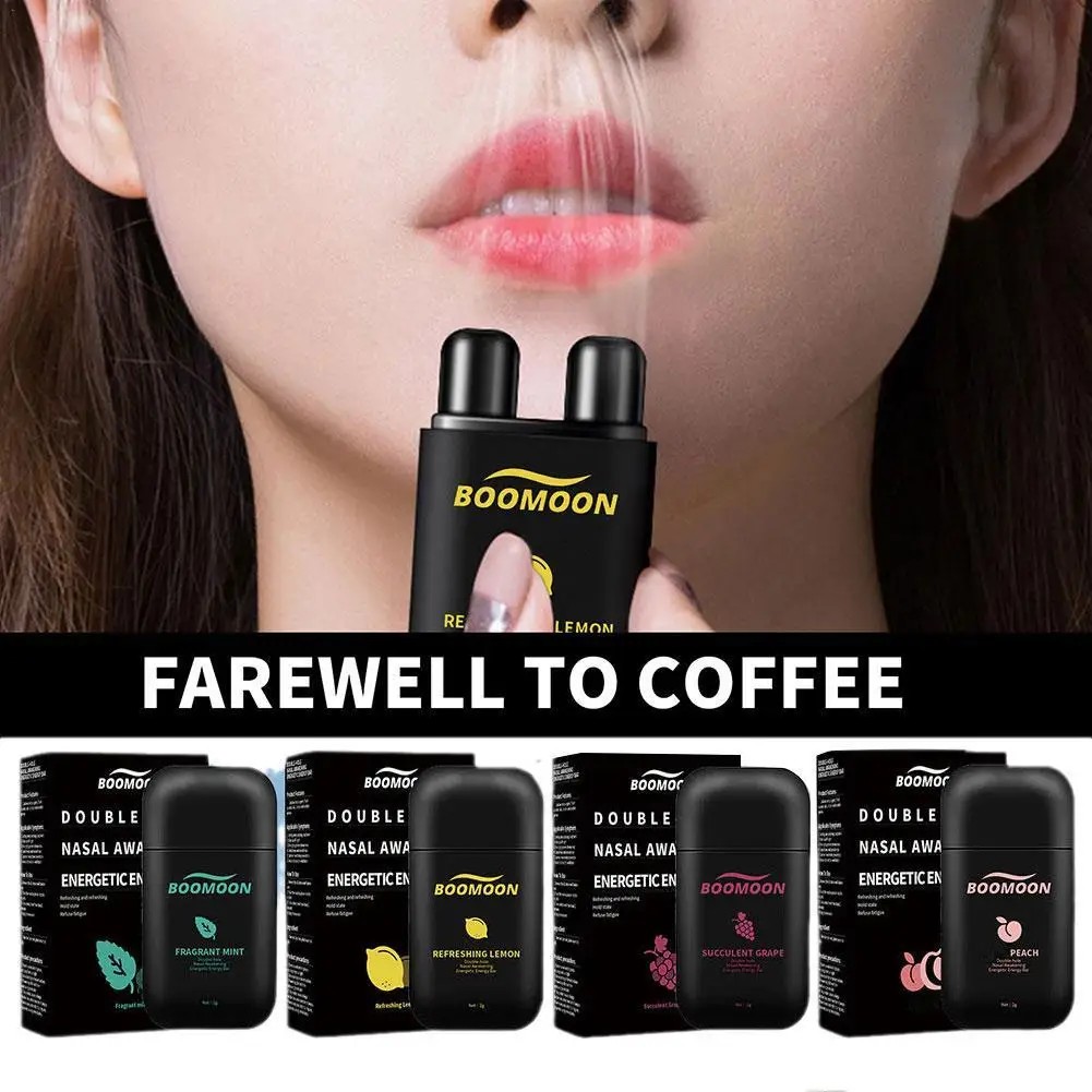 Double Hole Nasal Inhaler Diffuser Sniffer Herbal Repair Nasal Box Refreshing Awakening Brain Fruit 