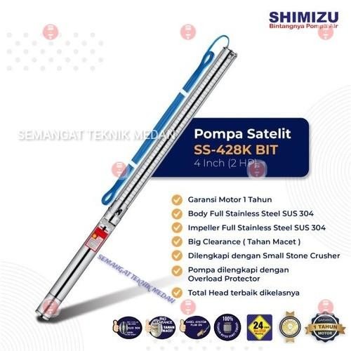 Ss-428K Bit Mesin Pompa Air Celup 2Hp 2 Hp 4" 4 " Submersible Shimizu