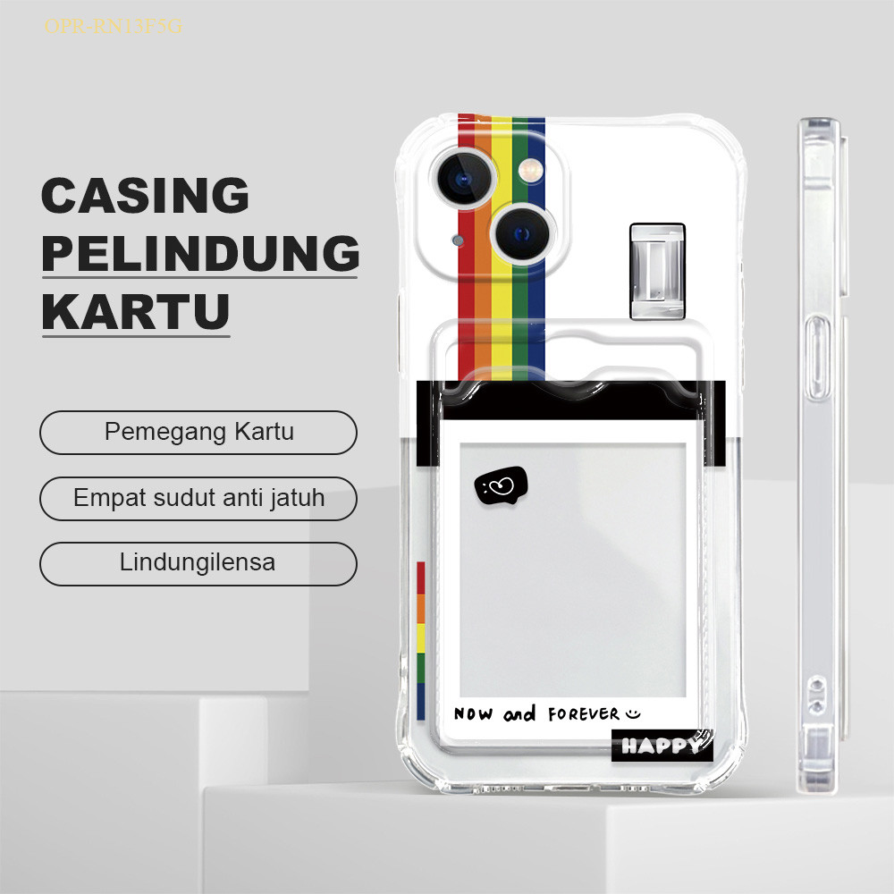 Casing Hp Clear Card Holder For OPPO Reno 13F 4G 5G Case Casing Hp Softcase Kesing KB 1008