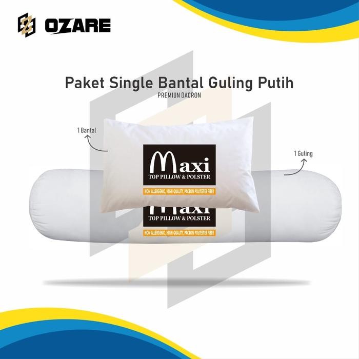 Paket Bundling 1 Set Bantal Guling Tidur Hotel Dacron Maxi