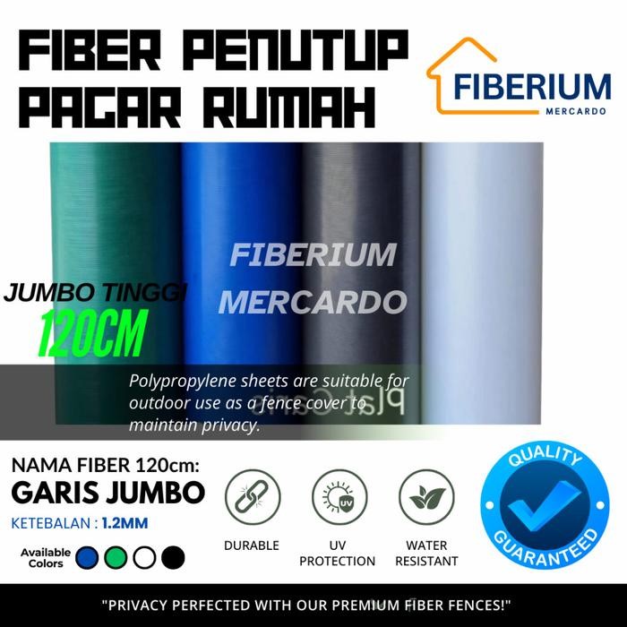 AYOOOLLARIZSS [FBRM MERCARDO] JUMBO SERIES 120cm - Fiber Plastik Penutup Pagar Rumah GARIS Tinggi