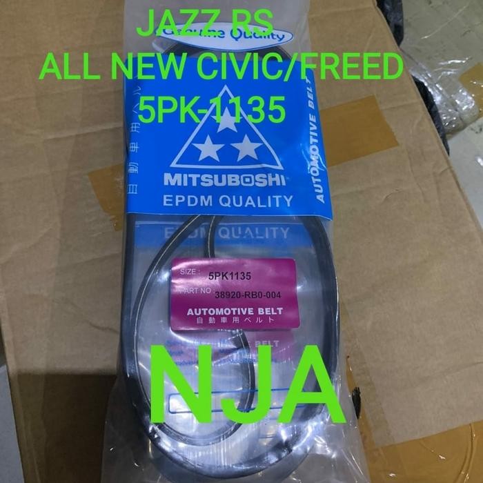BEST FAN VAN V BELT TALI KIPAS 5PK1135 JAZZ RS ALL NEW CIVIC FREED 5PK-1135