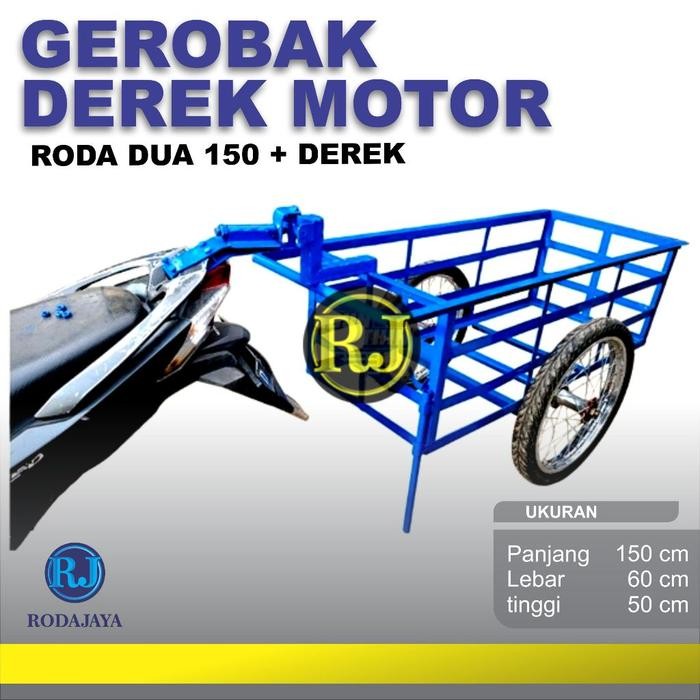 Terlaris Terlaris Gerobak Derek Motor Ukuran 150X60X50Cm - Roda Dua / Gerobak