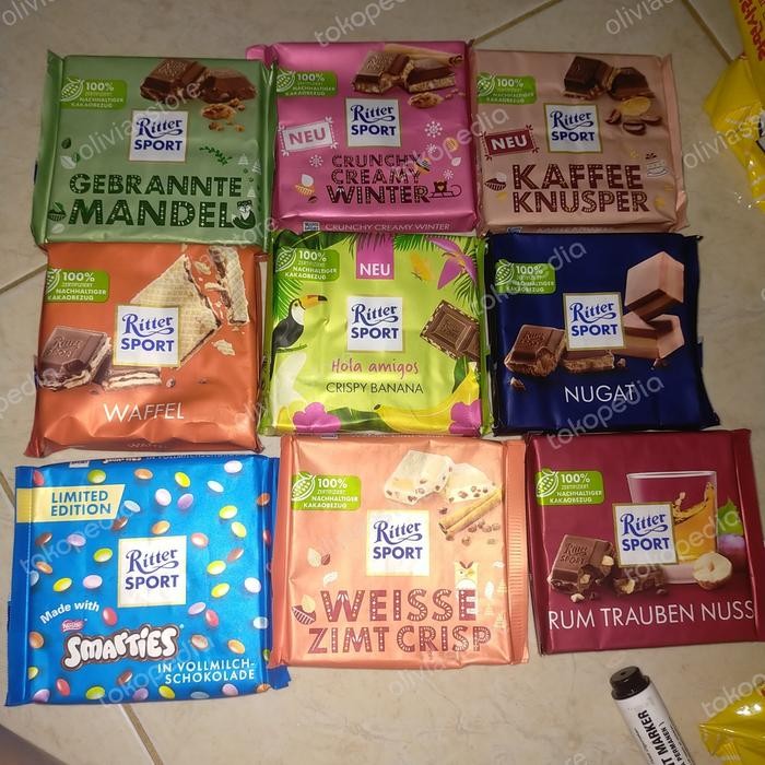 

Ready Ritter Sport Germany Jerman Chocolate Ritter Sport