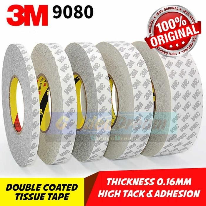 

```````] 3M 9080 Double Coated Tissue Tape Lakban Putih 2 Sisi Mobil Motor Acc