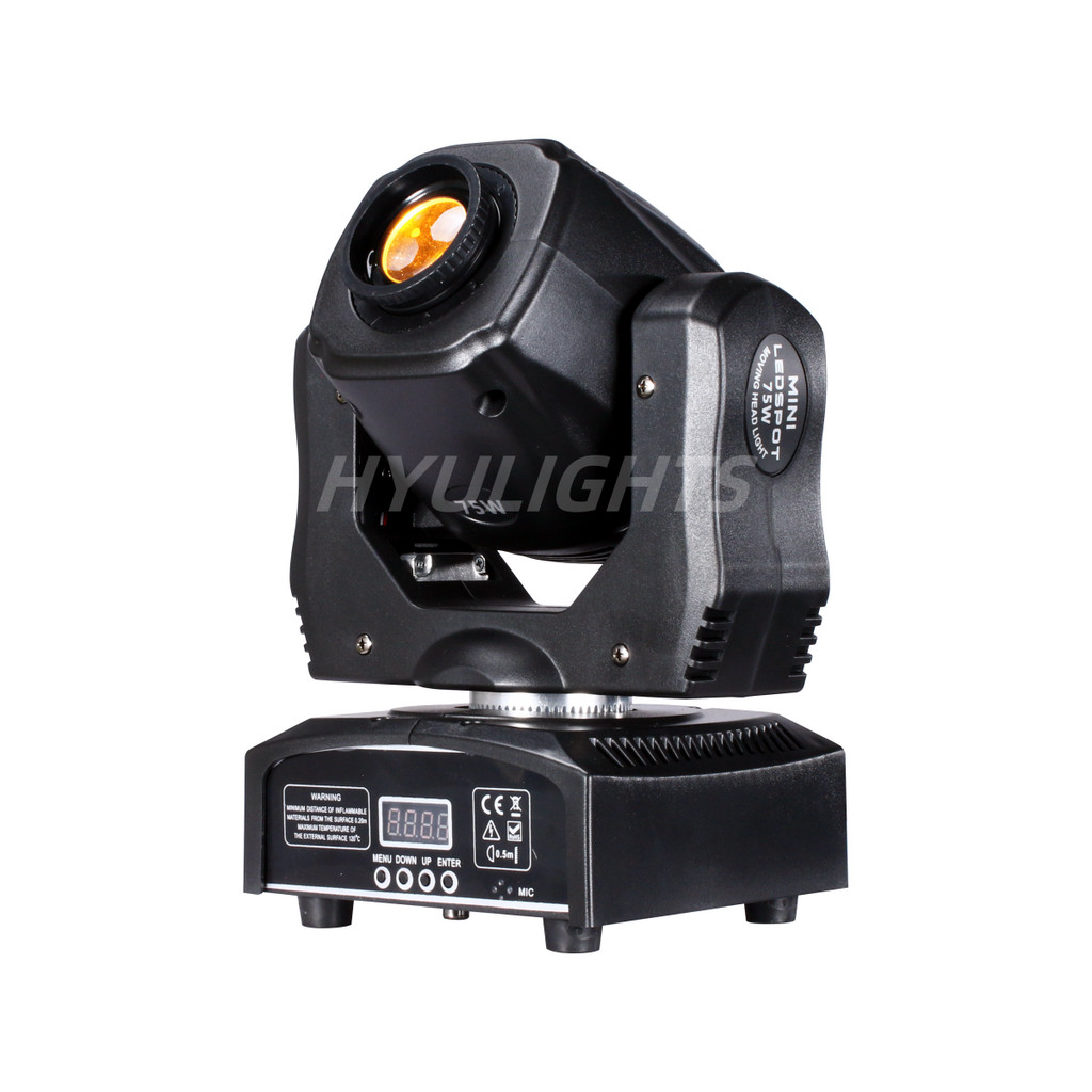 LED 75W Mini Led Spot Moving Head Light  8 Gobo&8 Color wheel Beam Wash Super Bright DJ Spot Stage E
