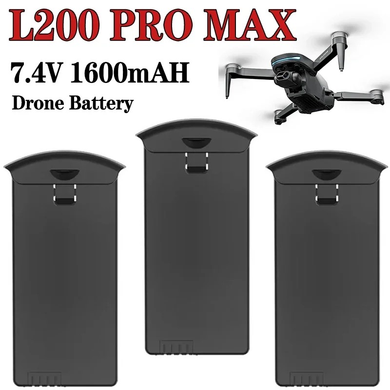 IMPORT For L200 PRO MAX Drone Battery 7.4V 1600mAh L200 Pro Max Rc Drone Quadcopter Spare Battery