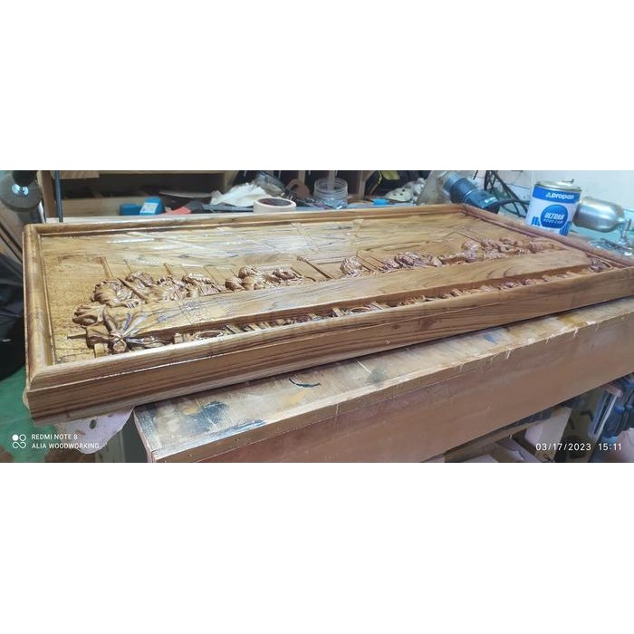 Pajangan Dinding Ukiran Kayu Perjamuan Terakhir The Last Supper