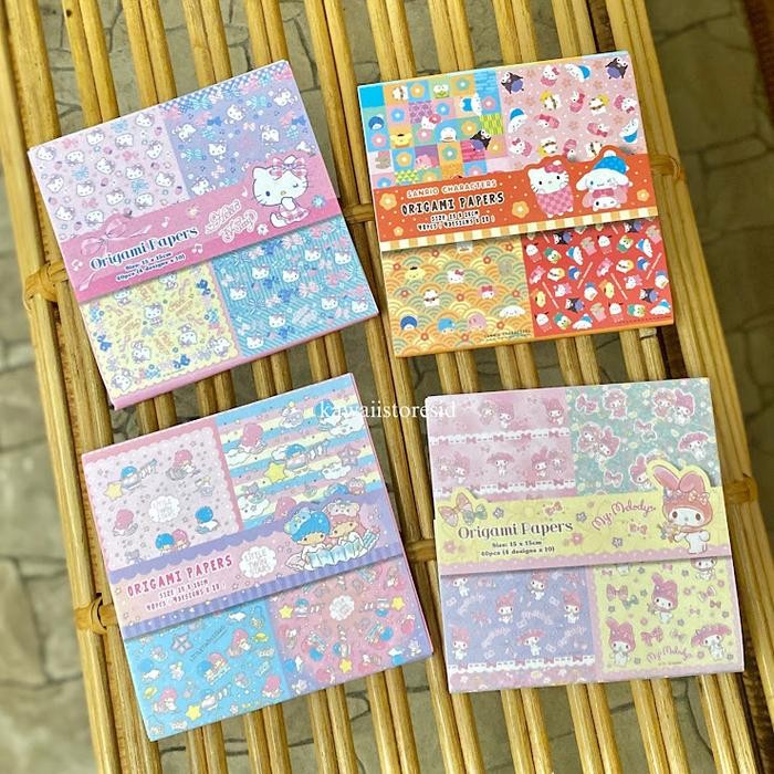 

Kertas Warna Lipat Origami Perlengkapan Karakter Kartun Sanrio My Melody Little Twin Star Hello