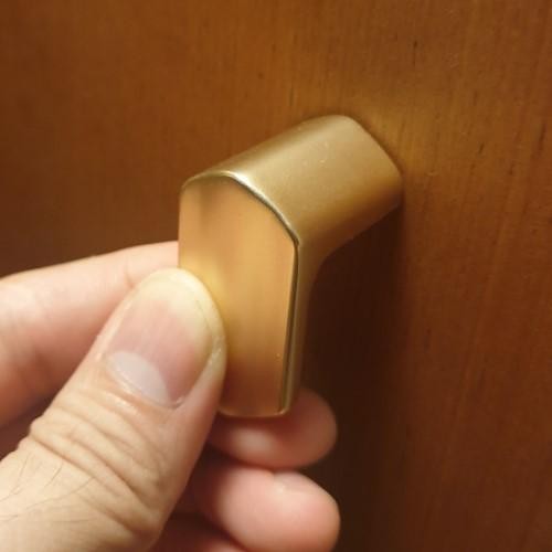 Gold Handle Emas Hexagon Lonjong Nordic Scandinavia Brass Brushed