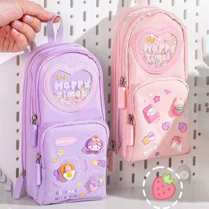 

Lbt Tempat Pensil 3D 3 Resleting Kotak Pensil Anak Sekolah 6 Sekat Perlengkapan Alat Tulis