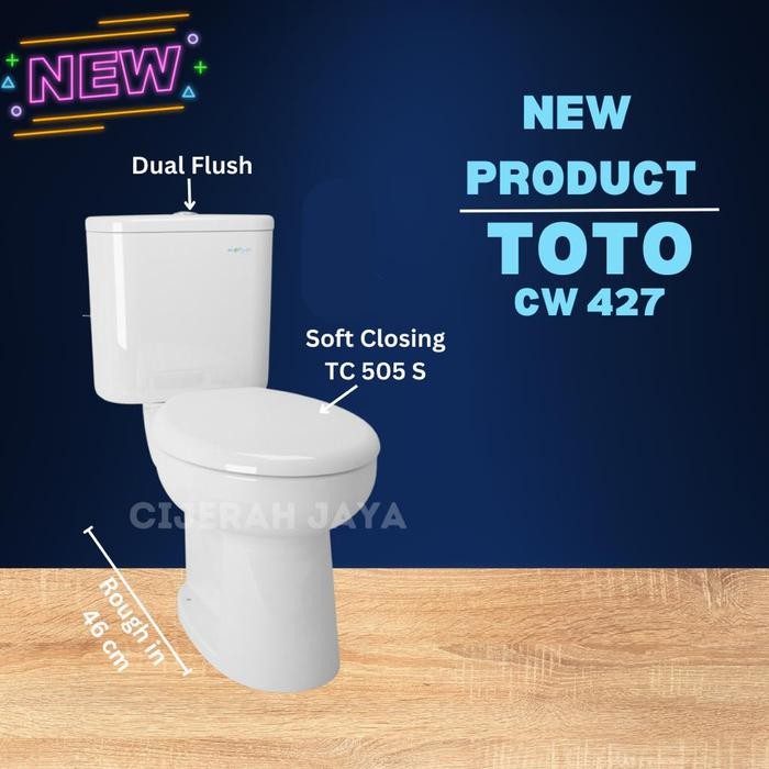 ] KLOSET DUDUK TOTO CW427 SOFT CLOSING / MONOBLOK CLOSET TOTO CW 427J