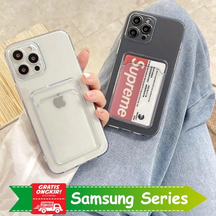 Case Samsung A52 A52S 5G SoftCase Transparant With Card Slot