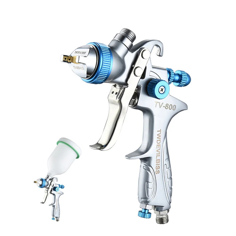Professional HVLP spray gun, 1.3mm gravity high-pressure spray painting tool, precision car repair,